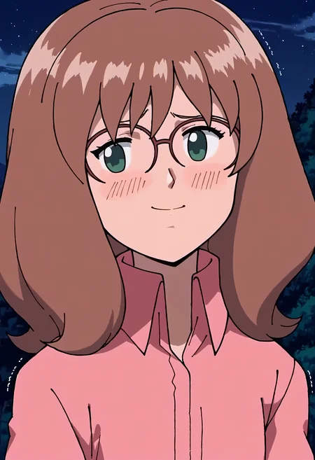 score_9, score_8_up, score_7_up, score_6_up,
BREAK
SharlaMWS, 1girl, sharla \(mujin wakusei survive\), green eyes, glasses, brown hair, medium hair, bangs, solo, small breast, upper body, portrait, (wince:1.2), light smile, closed mouth, looking to the side, facing viewer, trembling, blush
BREAK
pink collared shirt
BREAK
night, night sky, starry sky, star \(sky\), forest, tree, mountain, blurry background, <lora:Sharla_PlanetSurvival:1>