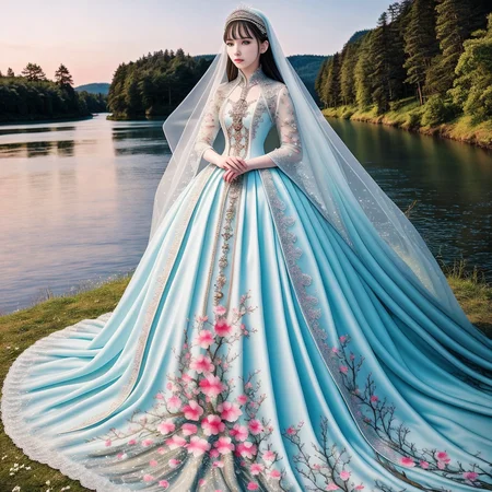 original, (masterpiece), (illustration), (extremely fine and beautiful), (perfect details), (beautiful and clear background:1.25), (depth of field:0.7), (stands aside the river:1.15). (cute:1.3), (detailed beautiful eyes:1.3), (beautiful face:1.3), silver hair, silver ear, (pink hair:0.7), (pink ear:0.7), long hair, (hair blowing with the wind:1.1), (blue eye:1.1), (female internet celebrity:1.2), butterflys flying around, (moon light:0.6), tree, (summer), (night:1.2), (close-up:0.35), (gloves:0.8), solo,full body,hjy<lora:hjy-10:0.7>