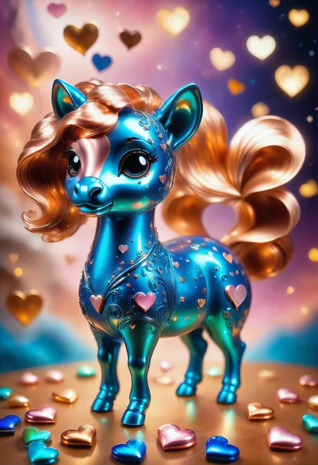 a cute zhibi domestic animal <lora:zhibi:0.8> made out of Jed-ANC <lora:ArtNouveauCopperStyle:0.9>, cuteness overload, surrounded by stardust and floating hearts <lora:heartmiststyle:0.5> in a starLS fantasy landscape <lora:stardustlandscapes-000006:0.7>, RAW photo, heartwarming, barbie style, nostalgic lighting, HDR, Polaroid, 35mm, close-up, professional fine composition, located artistic, fine polished, lush, magnificent