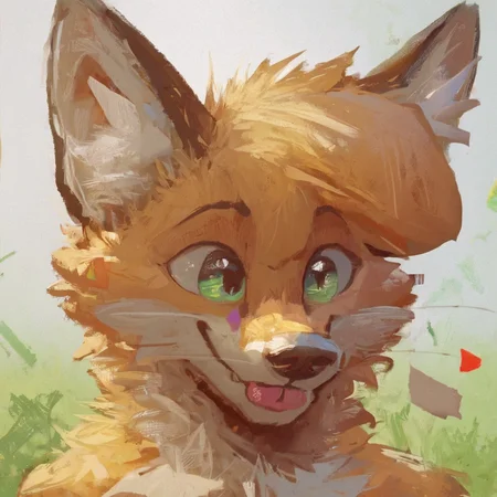 <lora:pulex_sticker:1> pulex, sticker, telegram sticker , fox, smiling, tongue out, green eyes, 
 <lora:by_latrans-v2s400:1> by latrans, score_9, score_8_up, score_7_up,