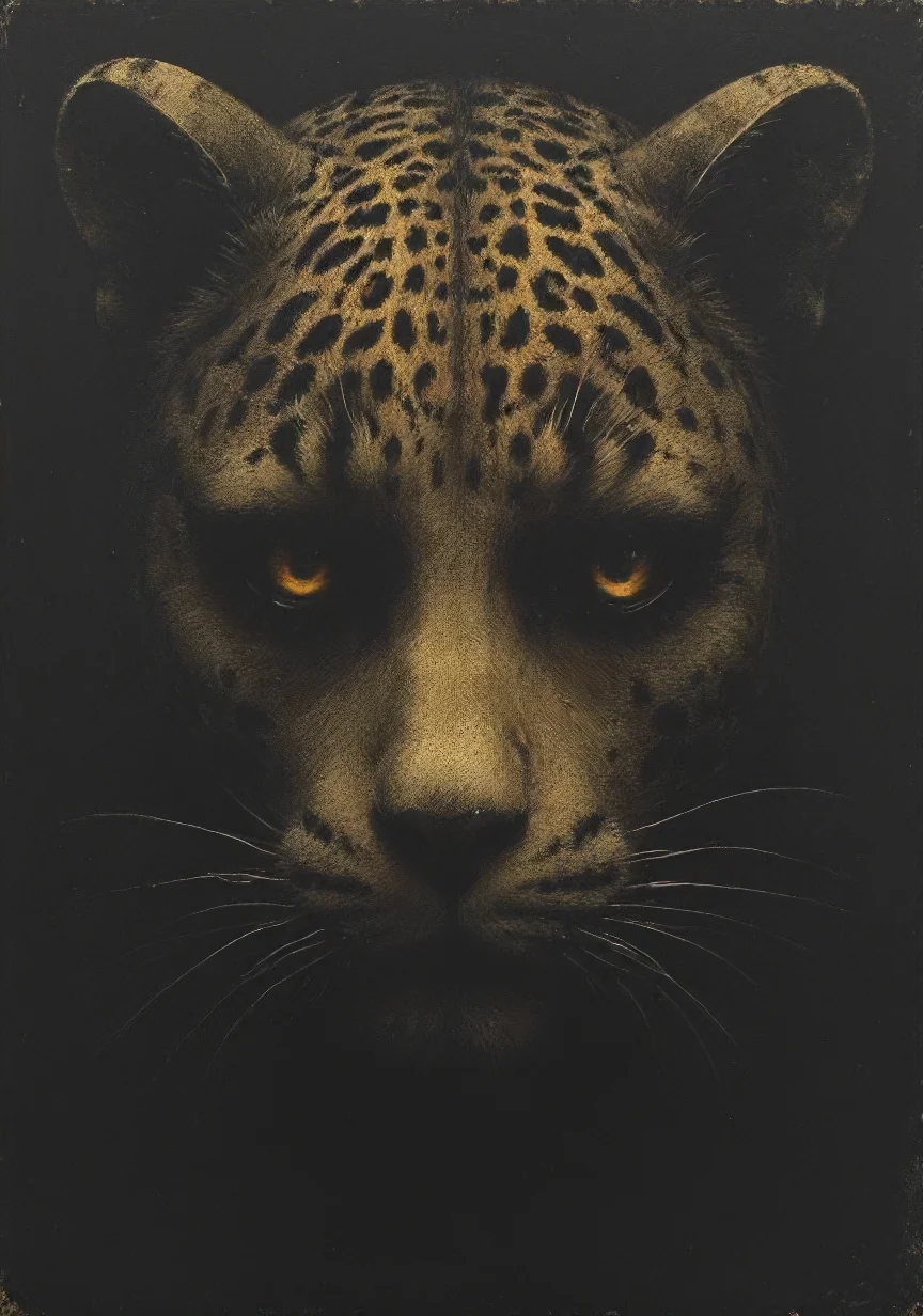 the world at your feet, in your fantasy, and when humans play cat and mouse, your're the leopard, when the world shines in bright colors, you paint everything black , can't see anything with your obscuring mechanical mask,   lora:SDXL_feelings_Sa_May:0.8> , <lora:artfullyECHELIER_SDXL_V1:0.8> <lora:Moody__Time:0.4> <lora:Desolation:0.4> <lora:- SDXL - mech_vari_uncapt_V1.0:.5>