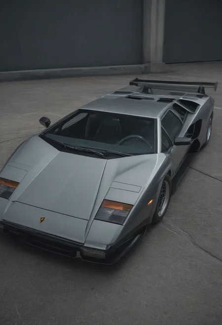 Hyperrealistic art lamborghini countach,<lora:CHV-Zoom:1>,Cornelisz Hendriksz Vroom vehicle,car,vfx [1],rugged details [2], . Extremely high-resolution details, photographic, realism pushed to extreme, fine texture, incredibly lifelike