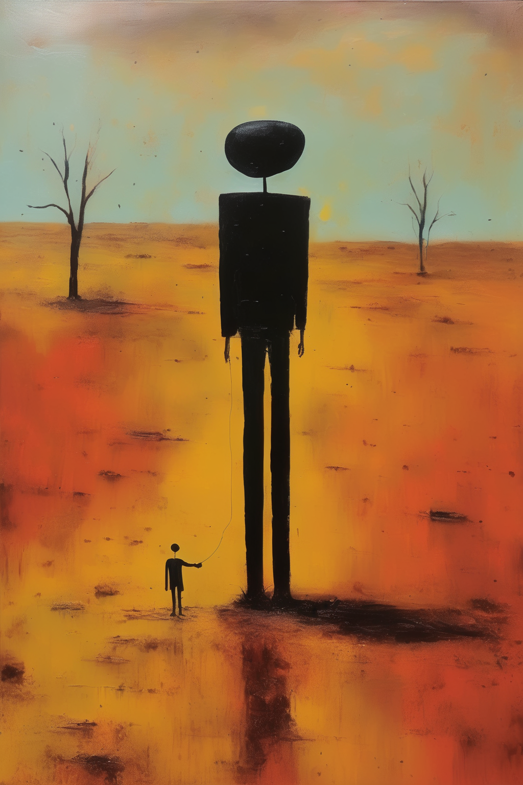 <lora:Sidney Nolan Style:1>Sidney Nolan Style - minimal oil painting