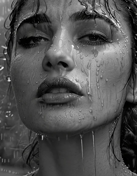 Monochrome monochrome, realistic, greyscale, 1girl, dripping, lips, portrait, rain, wet hair, nose, long hair, closed mouth, full color, epic composition, intricate, elegant, cinematic, highly detailed, sharp focus, professional still, expressive, innocent, real, fine, beautiful, illuminated, inspired, colorful, light, shining, bright
<lora:DrippingXL:1>, , <lora:FILM_PHOTOGRAPHY_STYLE:0.25> . Black and white, contrast, tone, texture, detailed
