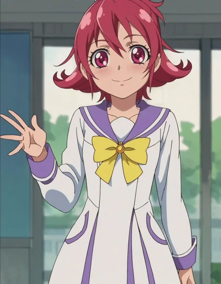 score_9, score_8_up, score_7_up, anime screencap, solo, 1girl, aidamana, sailor collar, school uniform, smile, blue sailor collar,looking at viewer,cowboy shot,small breasts,blush,<lora:aidamana:0.8>