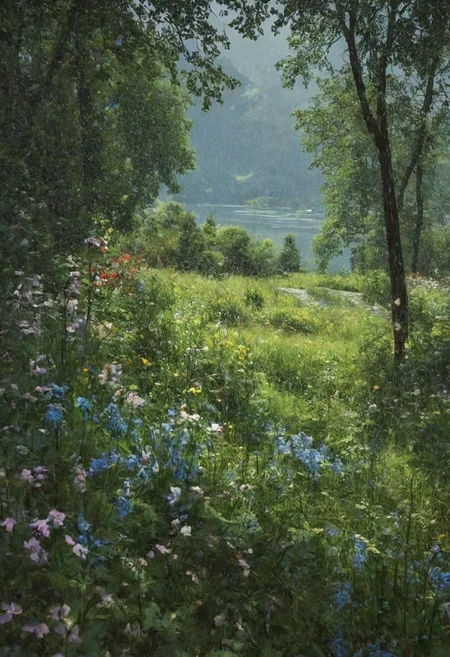 sanctuary, sunlight, nature, outdoors, scenery, flowers, rain mcaview, aincionview