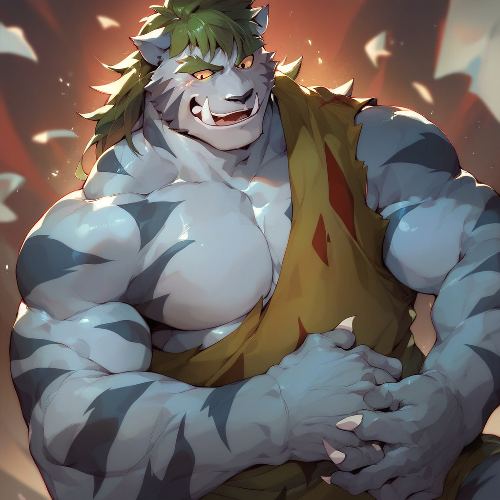 score_9, score_8_up, score_7_up, Byakko, bara, tiger boy, toga, bara, male focus, colored sclera