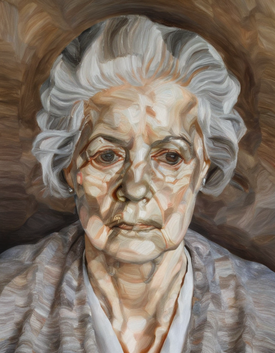 <lora:fr3u:1>fr3u elderly woman