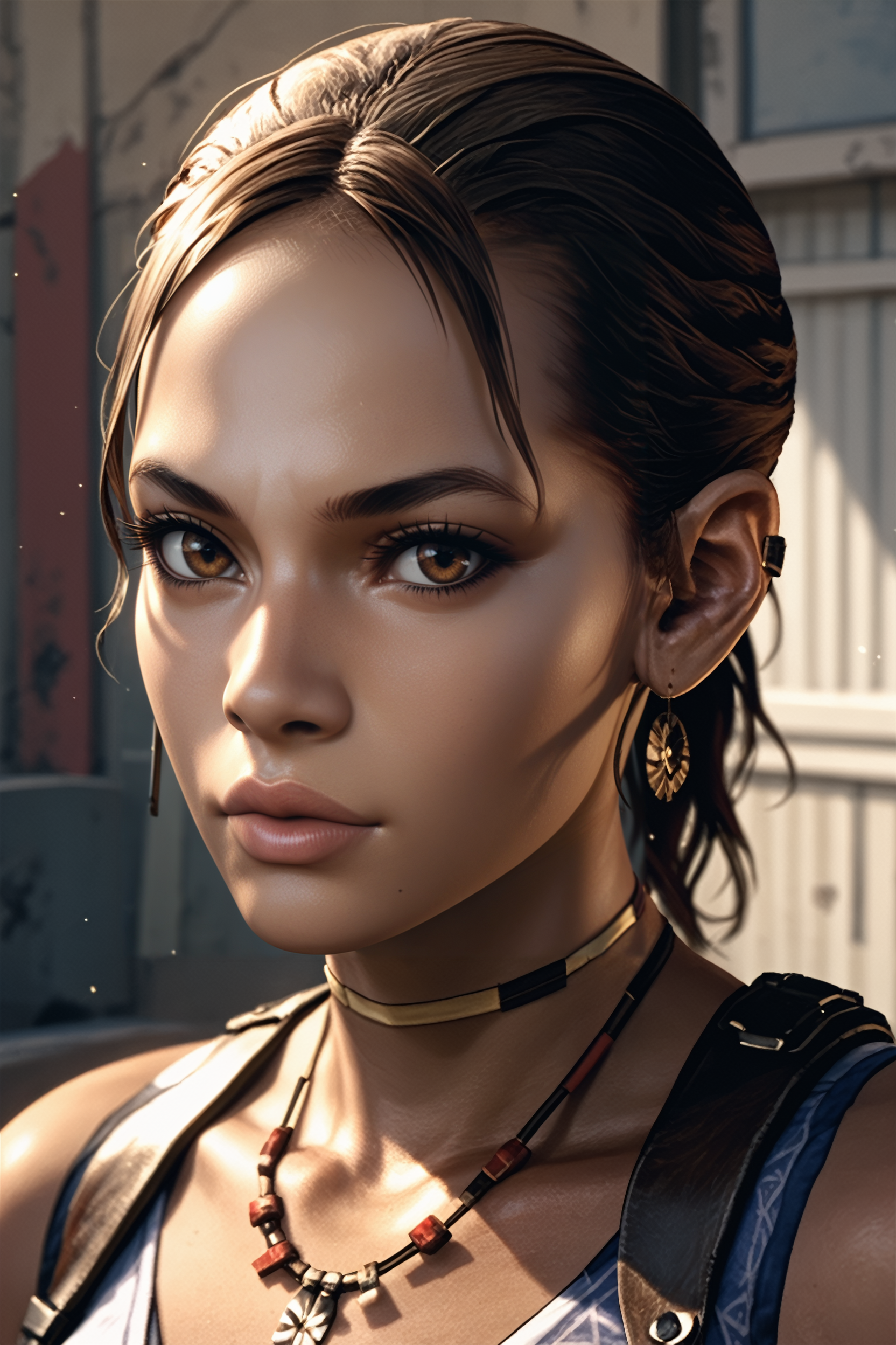 score_9, score_8_up, score_7_up, score_6_up
<lora:RE5Sheva:0.8>
RE5Sheva, 1girl, black hair, brown eyes, ponytail, dark skin, looking at viewer, portrait