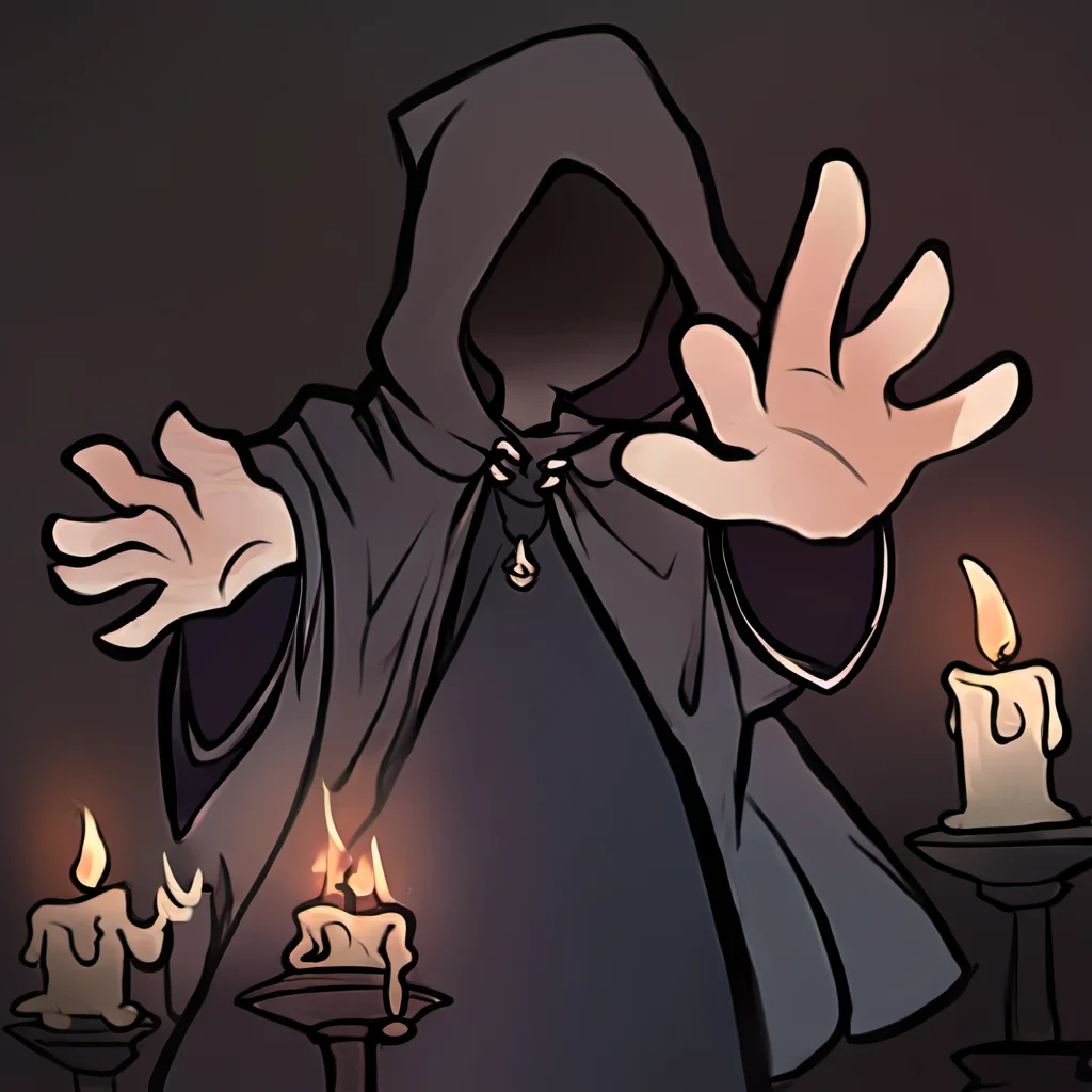 score_9,score_8,score_7,source_general,
by nemlei,the coffin of andy and leyley,
1boy,standing,cultist,hood up,bedroom,shaded face,candles,robes,outstretched arms,
<lora:ponyxl-the_coffin_of_andy_and_leyley-style-v03:1>