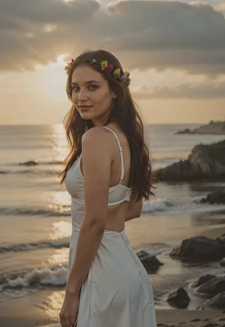 [ng_deepnegative_v1_75t:0.95] (smiling, cheerful, colorful:1.3) Girls-Next-Door_Michelle ((Photograph of an Irish woman, looking to the side, freckles, ginger hair, long hair, head wreath, celtic knots, white dress, (dark, foggy, dimly lit, silhouette:1.2), stone ruins, coastal hills, (best quality, detailed),))
0001SRGoodPictureV3 (cosmos:1.7) <lora:skin_slider_v10:0.7>
<lora:epiCRealismHelper:1> <lora:photorealistic02:0.8> epiCPhoto <lora:detailSliderALT:0.5>
<lora:IGInfluencerV1:0.4><lora:SDXLrender_v2.0:0.6>  Wild-Cats-Island_Pamela
<lora:Background Detail Enhanced_Si_v3.0:0.8> jp-Gingerv1-275
<lora:add_detail:-0.5> OverallDetail
<lora:J_origami:0.25> J_origami
<lora:epi_noiseoffset2:0.05><lora:difConsistency_photo:0.2> <lora:HD Horizon v1_0:0.3> <lora:Photographic_Trend:0.25>  <lora:vintage_slider_v10:0.25> <lora:lyco_humans_v10:0.25>