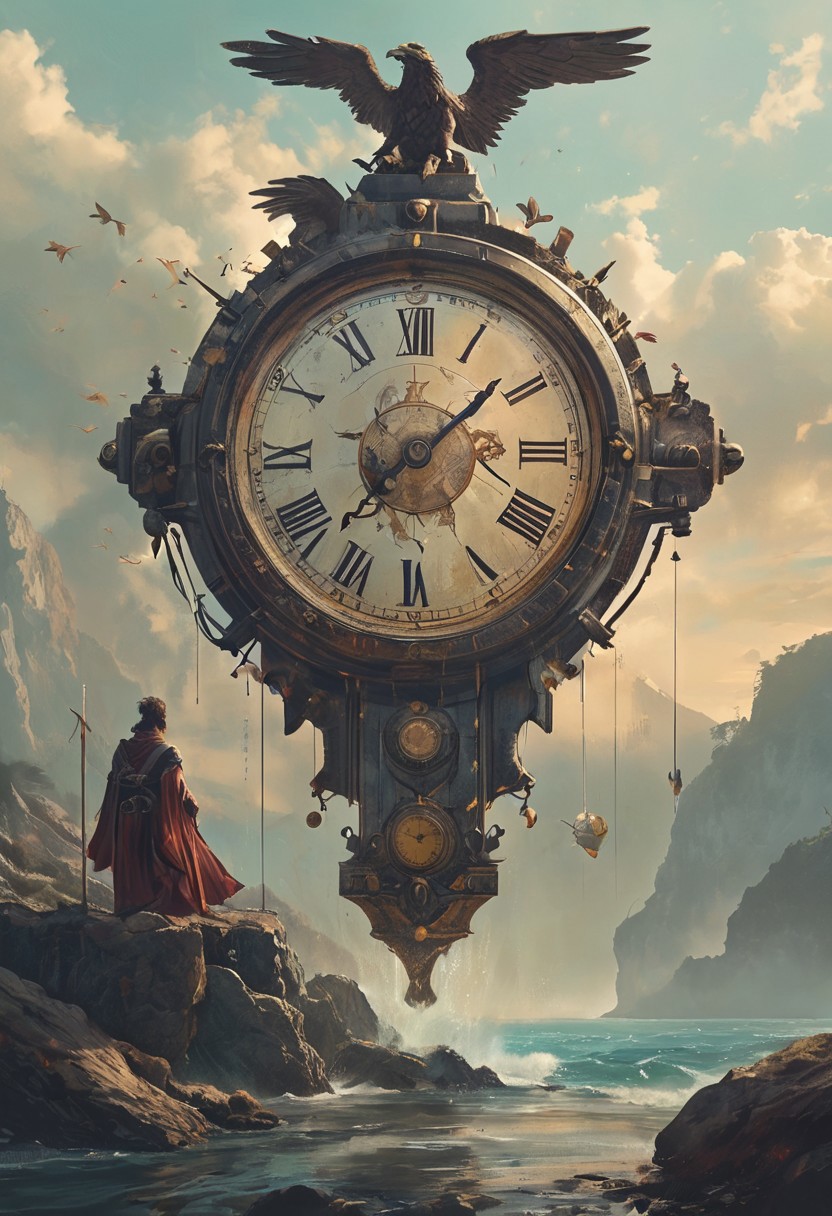 Tempus fugit, digital artstyle.