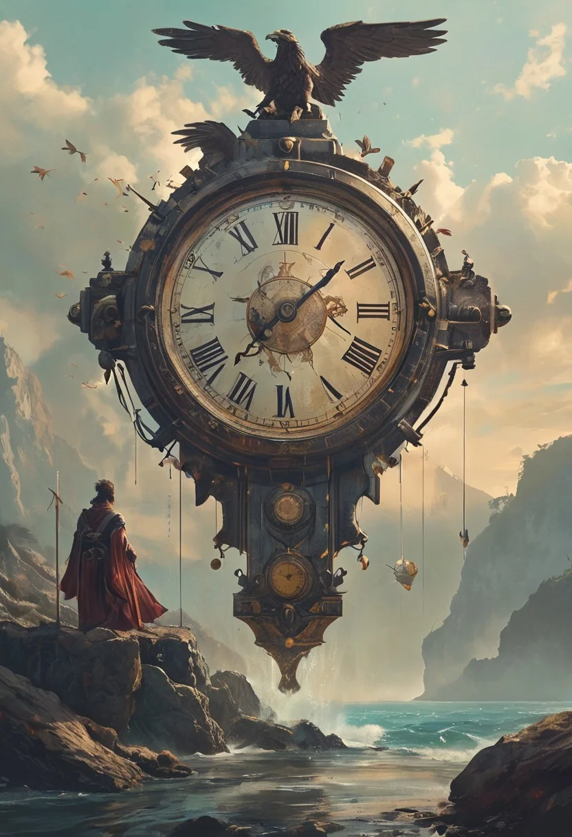 Tempus fugit, digital artstyle.