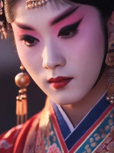 best quality, masterpiece, realistic,8k, golden hour, BWBJ , a woman with (make up:1.2) and wear chinese traditional clothes,beautiful detailed eyes, background is street, upper body, <lora:BWBJ-000004:1>