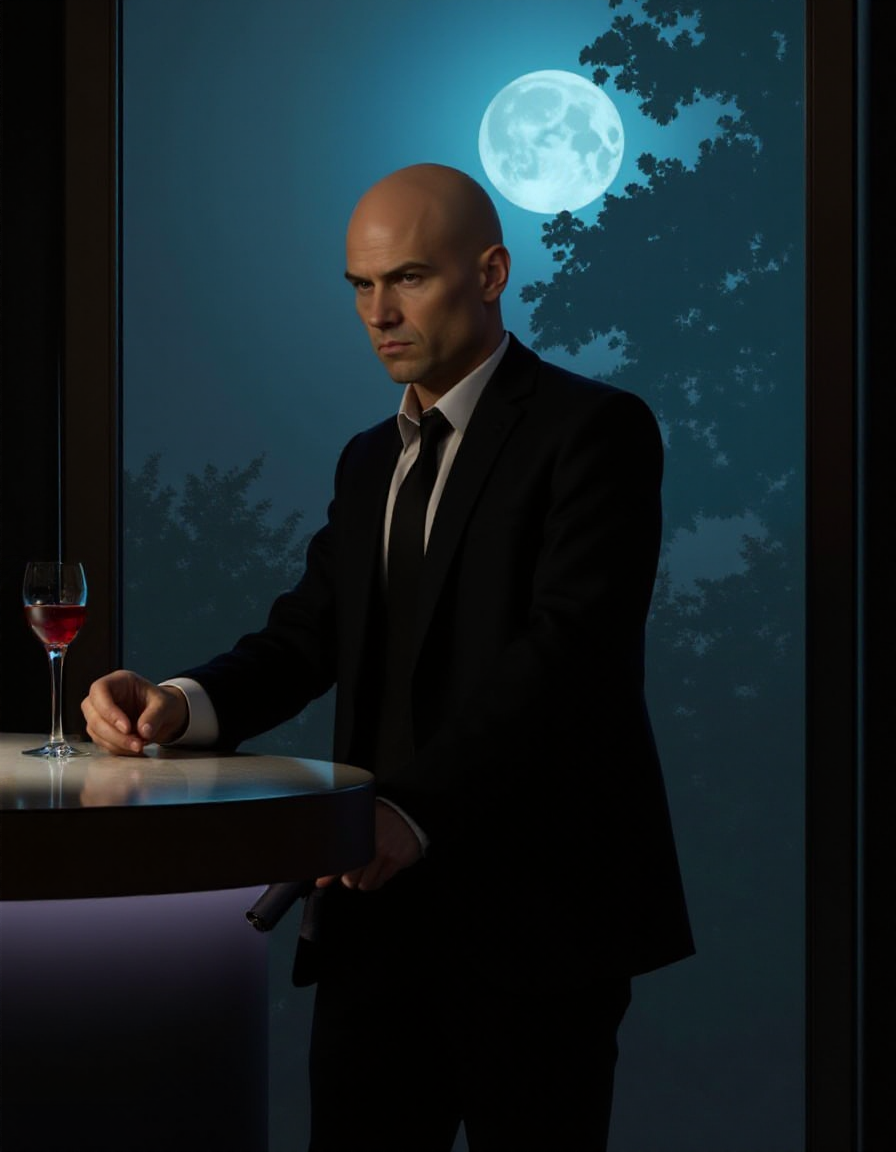 a glass of red wine stands on the table,<lora:a_Turbo-Alpha:1>,