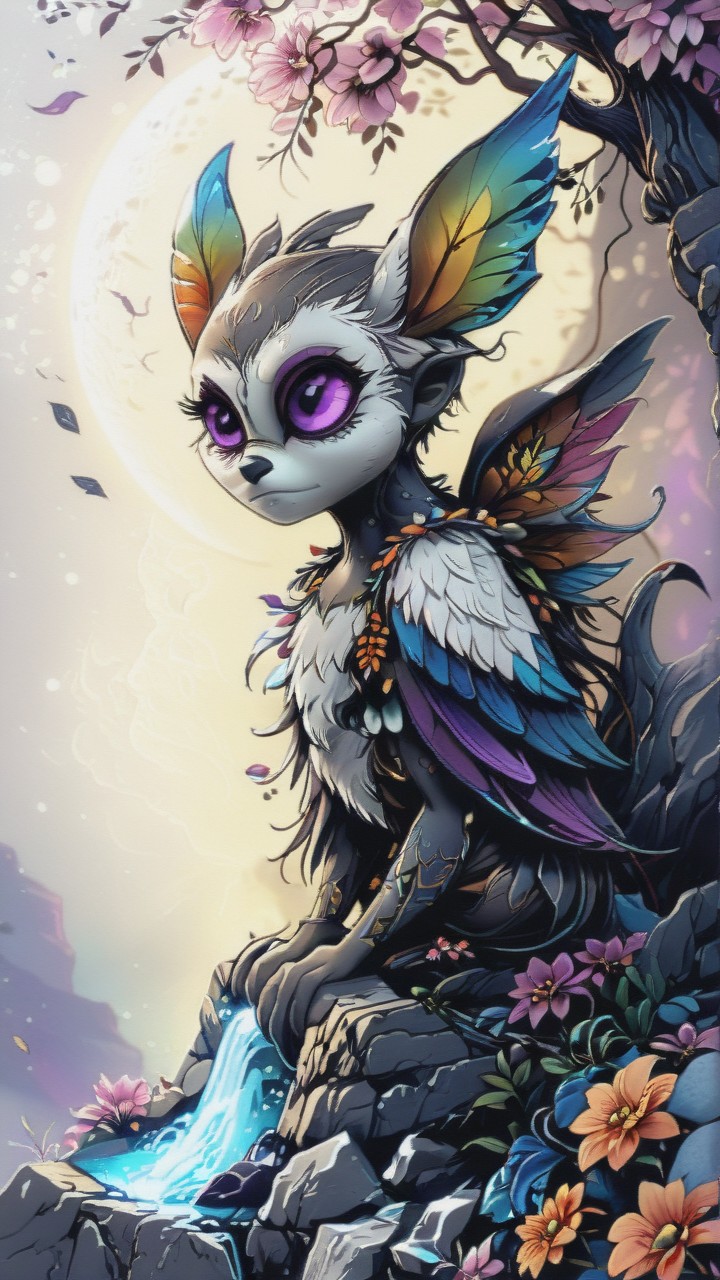 <lora:artfulltEIGHLEIGHEN2_SDXL_V:1.0>, sketch, doodle, drawing, illustration, beginner level, masterpiece, intricately detailed, best quality, absurd resolution,1female, wings, dark, chiaroscuro, big ears, electric energy, hybrid, arcanic summoner, chaotic good, minions, hologram, big ears, pinkflowers,lavender, flowers, white flowers, irridescent, white background, outline neon, tree, pyramid, rainbow, masteripiece, artalien, tree, waterfall, branch, flower, bird, feathers, wings, purple eyes, dark outside, moon, alchemist
 <lora:artfullySTYLIZED_SDXL_V1:1.0> <lora:artfullyTULIPWILLOW_SDXL_V1:1.0>, artstylzd, arttlpwllw <lora:zavy-cntrst-sdxl:1.0>
