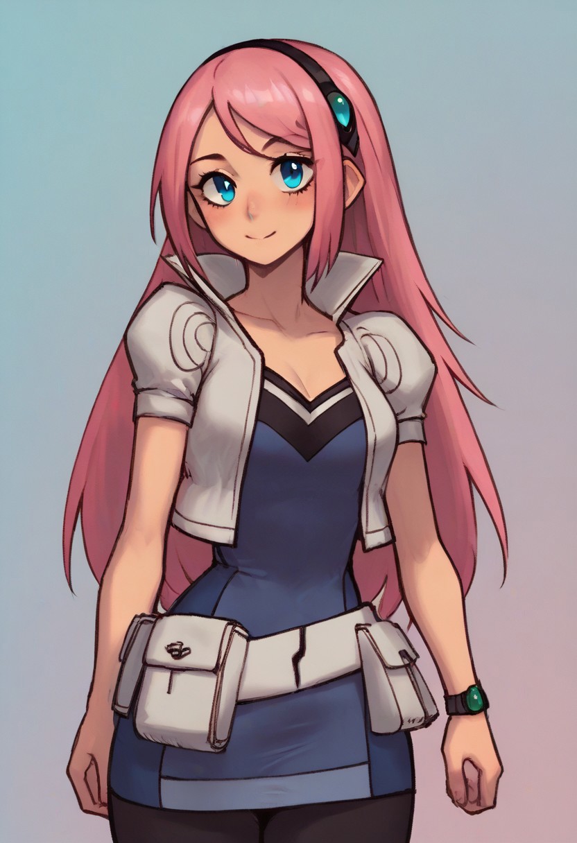 score_9, score_8_up, score_7_up, , source_anime, light rays, Jeena, long hair, pink hair
Blue eyes, solo, looking_at_viewer, solo, , sexy pose,  beautiful eyes,