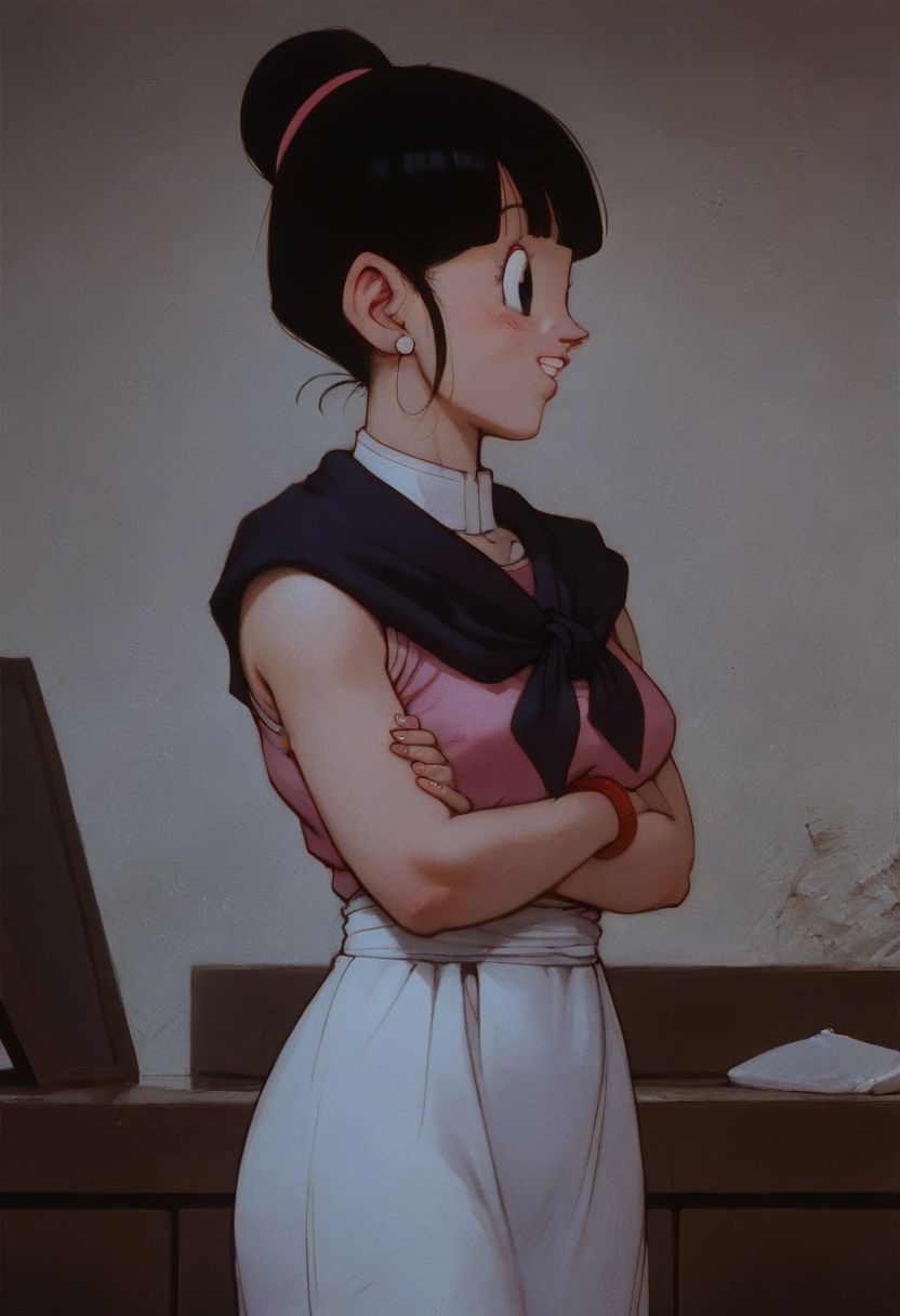 score_9, score_8_up, score_7_up,   score_9, score_8_up, score_7_up,score_9, score_8_up, score_7_up, score_6_up, score_5_up, source_anime, uncensored, BREAK, masterpiece, best quality, ultra-detailed, chichi_dbz, ((milf, mature face, tall)), Purple_Dress_Orange_Neckerchief, sleeveless, standing, smile, on the mountains, cowboy shot, realistic, volumetric lighting, intricate details, tonemapping, sharp focus, hyper detailed, <lora:chichi_dbzV2:0.7>
