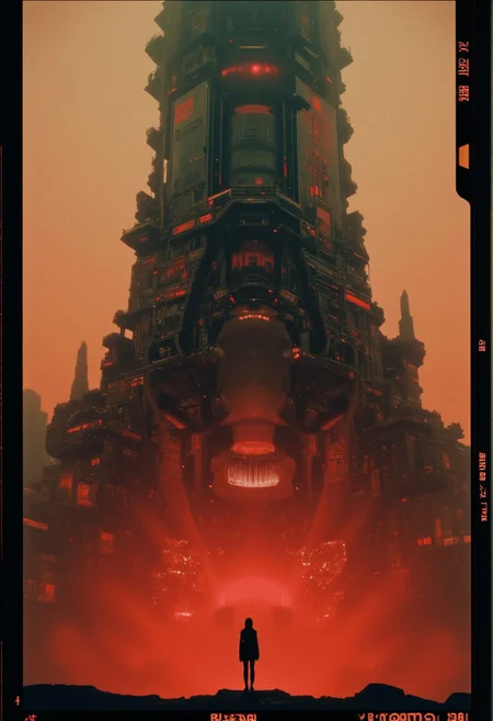 highest details, ultra hyper realism. highly detailed and realistic. intricate and highly professional artwork, an absolute masterpiece.
a pretty female character in front of a towering gargantuan Leviathan, from below view , in the (style of ethereal cybernetic fantasy:1.6), Faded Polaroid Photo, analog, old faded photo, old polaroid,, limited dark palette, unusual colors, atmospheric haze, highly dramatic volumetric lighting. ruby red haze, atmospheric fog, digital corruption, washed-out background, desaturated world, bleached dystopia, monochromatic with vibrant ruby red neon pops, flickering neon fractures, and glitching light pulses.