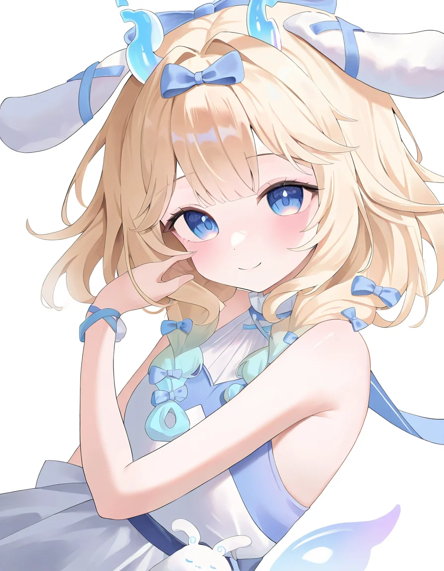 <lora:dagouyao-000016:1>,dagouyao,1girl,solo,looking at viewer,smile,blue eyes,simple background,white background,, masterpiece, best quality, very aesthetic, absurdres,newest, incredibly absurdres,