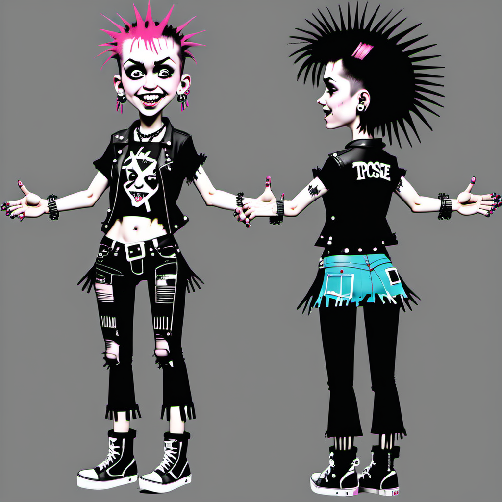 t-pose, 1990s punk rock girl  <lora:Everly Heights TaleSpinner:1>