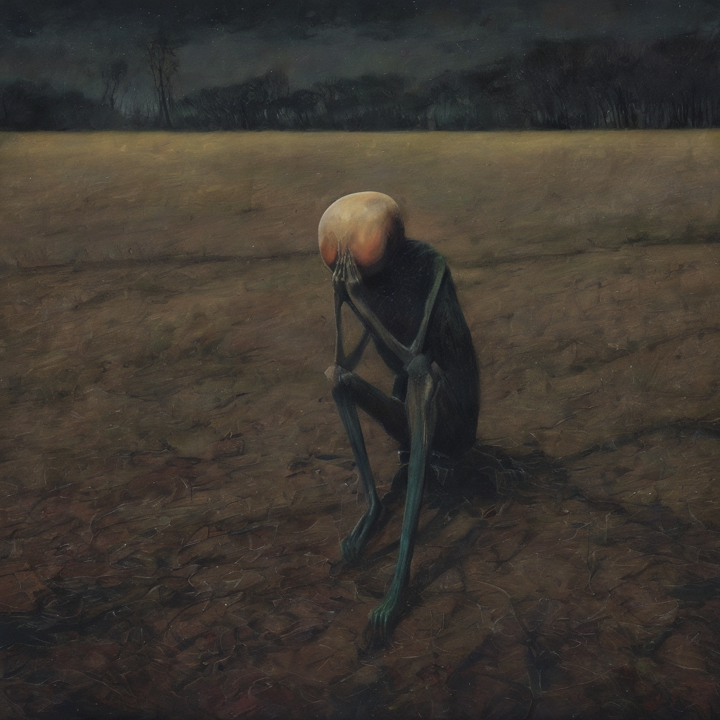 <lora:b3ks1n:1>b3ks1n l4no3 alone in a dark and empty field