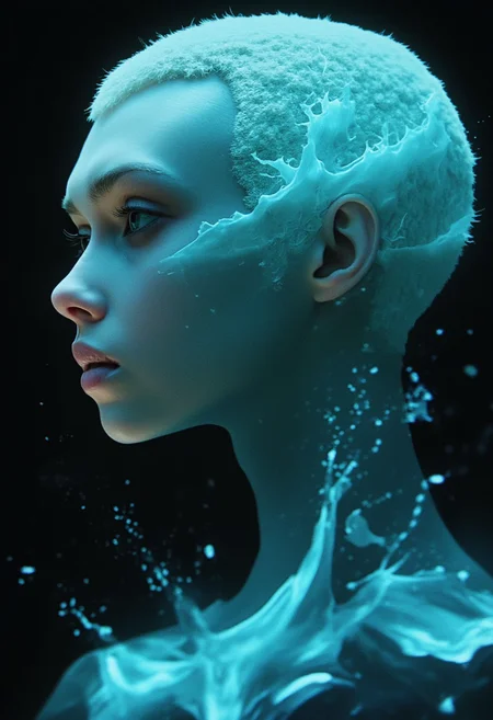 woman, solo, cropped hair, white hair,,
A hyper-realistic, Midjourney-style double exposure of a beautiful woman’s face silhouette merged with vibrant ocean imagery. Waves, foam, and subtle marine elements fill her profile in rich blues and greens, contrasted against a monochrome background that highlights every crisp contour of her face. High-resolution detail (using “(Detailed:1.45)” and “(Detailed background:1.4)”) ensures sharp lines and textures, creating a poetic, tension-filled masterpiece. The result is a mesmerizing blend of surreal artistry and striking color vs. monochrome contrast.. (dark background)
(Depth of field), detail. mythp0rt, Stylish, charismatic.c.
.
..
,.,
, Otherworldly atmosphere. aidmamj6.1
(Depth of field), low saturation,detail. mythp0rt, Stylish, charismatic, gentle highlight diffusion, muted reflections, dark background, towering impossibly tall illithid mind flayer, elongated shadow stretching toward unseen sinister presence, slender otherworldly form, faint flickering streetlight glow, malevolent intelligence, foreboding dread, soft refractions, ambient effects, mysterious ominous mood,, ne0nfant4sy, jitostyle, R3alisticF, . . .UNI_SCI_FI_CORE.