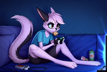 score_9, score_8_up, score_7_up, source_anime, BREAK <lora:Viriathus_Vayu_pony_v2:0.8>,
viriathus_vayu, , furry female, furry, solo, controller, 1girl, sitting, tail, animal ears, remote control, food