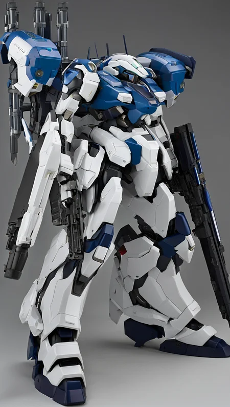 professional 3d model of (R-RRS:1.4),(science fiction:1),(Rounded design armour:1.2),(a heavy mech:1.6),(hawken:1.6),(very biggest size mecha:1.6),(long legs:0.8),glowing eyes,(full body:1.2),mechanical parts,robot joints,(holding huge weapon:1.5),(huge mechanical shield:1.2),best quality,masterpiece,highly detailed,ultra-detailed,(huge mechanical weapon:1.3),(detailed weapon:1.2),(huge mechanical gun:1.2),<lora:srdxl_v2_5a1:0.8>,, octane render, highly detailed, volumetric, dramatic lighting