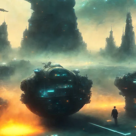 photo, a society where people can control gravity [scifi|fantasy] a malfunctioning time machine creates alternate timelines, [fantasy:scifi:2], (to8highkey:1) <lora:to8sHighKeyLORASD21_sd21768:0.6> <lora:johnsondesuv2-e1:1>