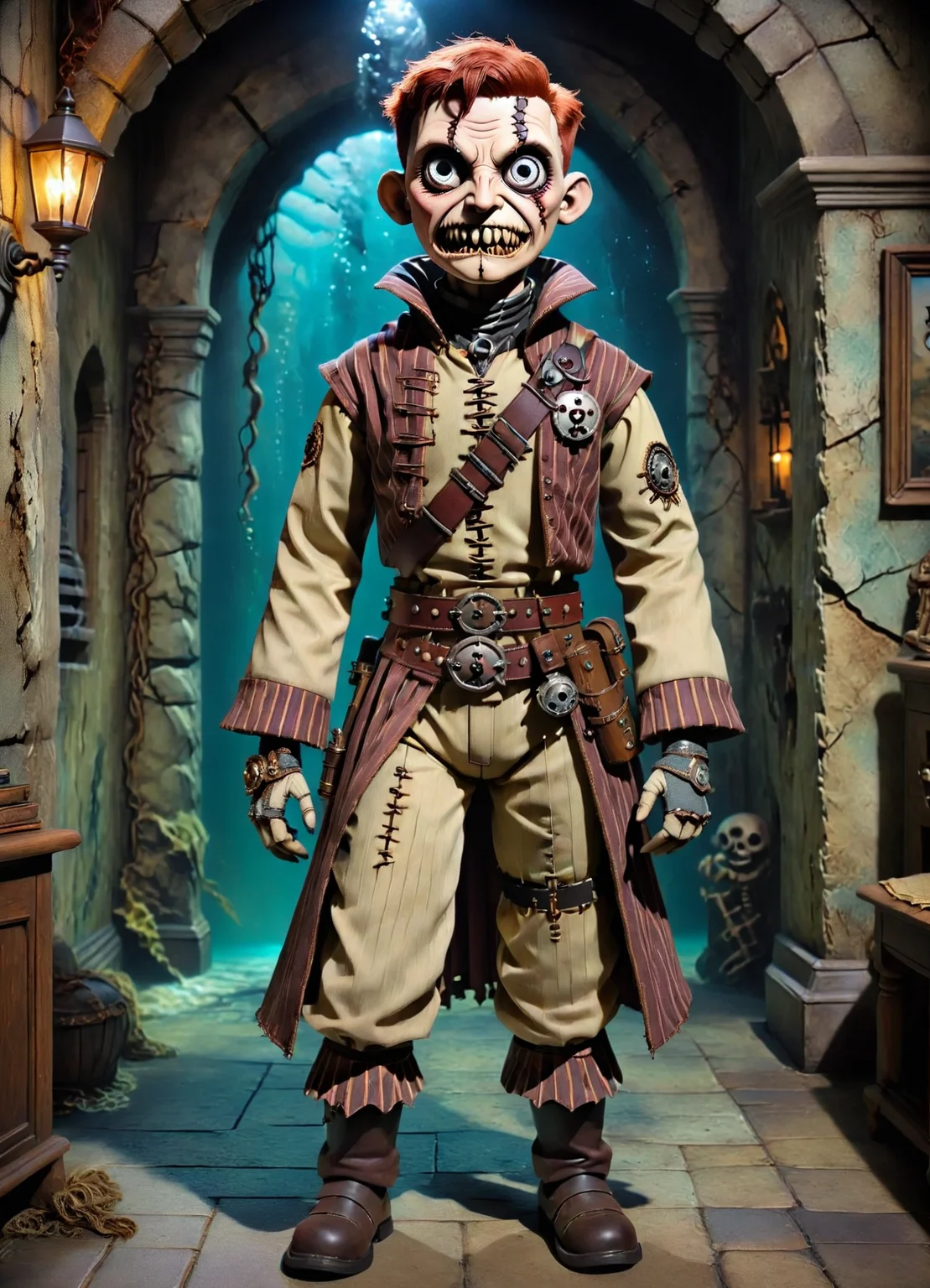 DonMCr33pyD0115XL male aqualish, inquisitor, sash, <lora:DonMCr33pyD0115XL:1>