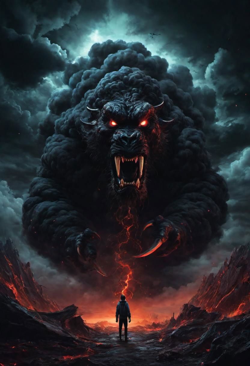 According to the rules, in such cases, it was supposed to become a black impenetrable cloud, fill the entire space with itself, catch up with animal horror and look at him with an ominous luminous look from nowhere and from everywhere, which Bomchi immediately did.  Feeling of fear, feeling of horror
rich colors, ultra clear image, more realistic, high resolution photos, 8K HD wallpapers
