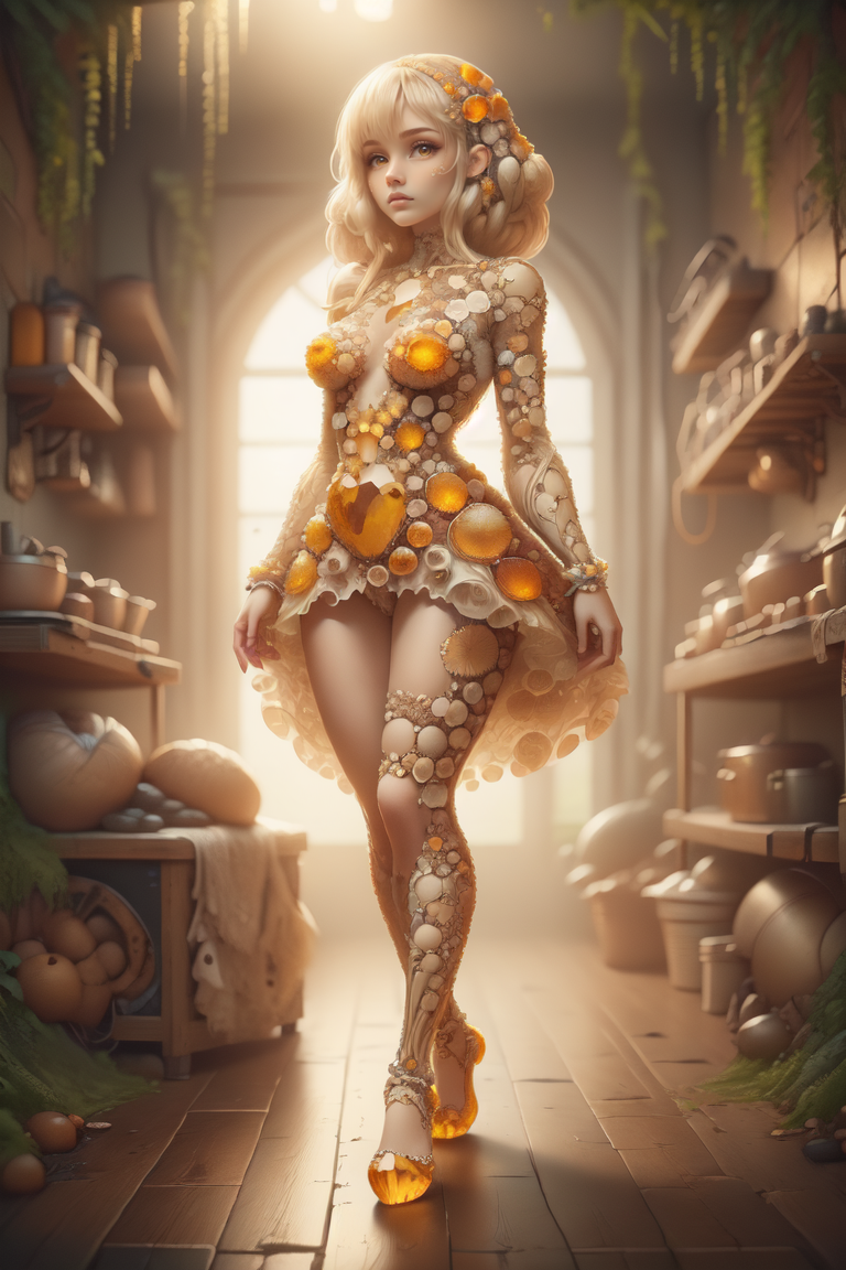breathtaking 1girl, full shot, full body, <lora:ral-mushroomz:1> mushroomz <lora:citrine-style-darquelilly-v1:1> citrinegemstyle, masterpiece, award-winning, professional, highly detailed