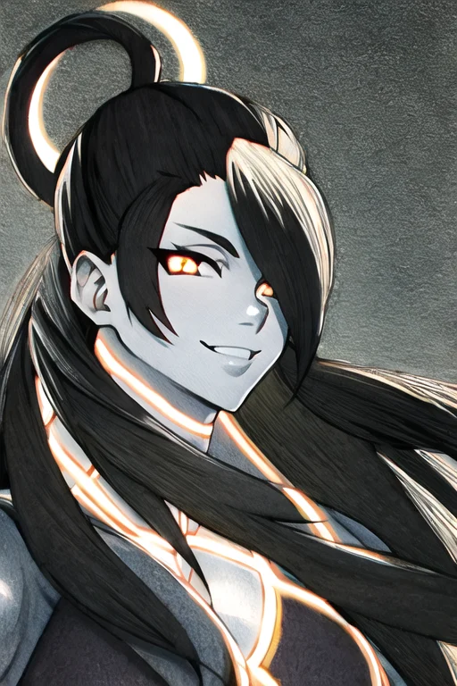 masterpiece, best quality, 1girl, solo, detailed eyes, seth-16300, ((portrait)), street fighter, cityscape, android, looking at viewer, seductive smile, shy, closed mouth, (((traditional media))), (((sepia))), full body, yin yang symbol