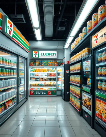 The interior of a Japanese 7-Eleven convenience store, brightly lit and impeccably organized. Shelves are neatly stocked with a variety of colorful snacks, including Japanese-exclusive chips, candy, and instant ramen with vibrant packaging. A refrigerated section displays an array of neatly arranged onigiri, bento boxes, and sandwiches, each with detailed labels. The drink section showcases an assortment of bottled teas, unique flavored sodas, and energy drinks in sleek, modern packaging. A small counter near the entrance features a steaming selection of freshly prepared oden in a glass display, emitting a warm, inviting aroma. The store's floor is pristine, with clear aisle markers and signs in both Japanese and English. A self-checkout kiosk and a cashier counter equipped with a digital payment system are visible in the background. Soft background music plays, adding to the welcoming atmosphere. The image is highly detailed and photorealistic, capturing the textures of product packaging, the glow of refrigerated displays, and the immersive experience of a Japanese convenience store.
<lora:SDXLFaeTastic2400:0.4> <lora:extremely_detailed:0.4> extremely detailed, <lora:Japanese_7-Eleven:1>,Japanese 7-3l3v3n, Masterpiece,best quality,hi res,8k,hi res,8k,award winning,(sharp focus, intricate, highly detailed),