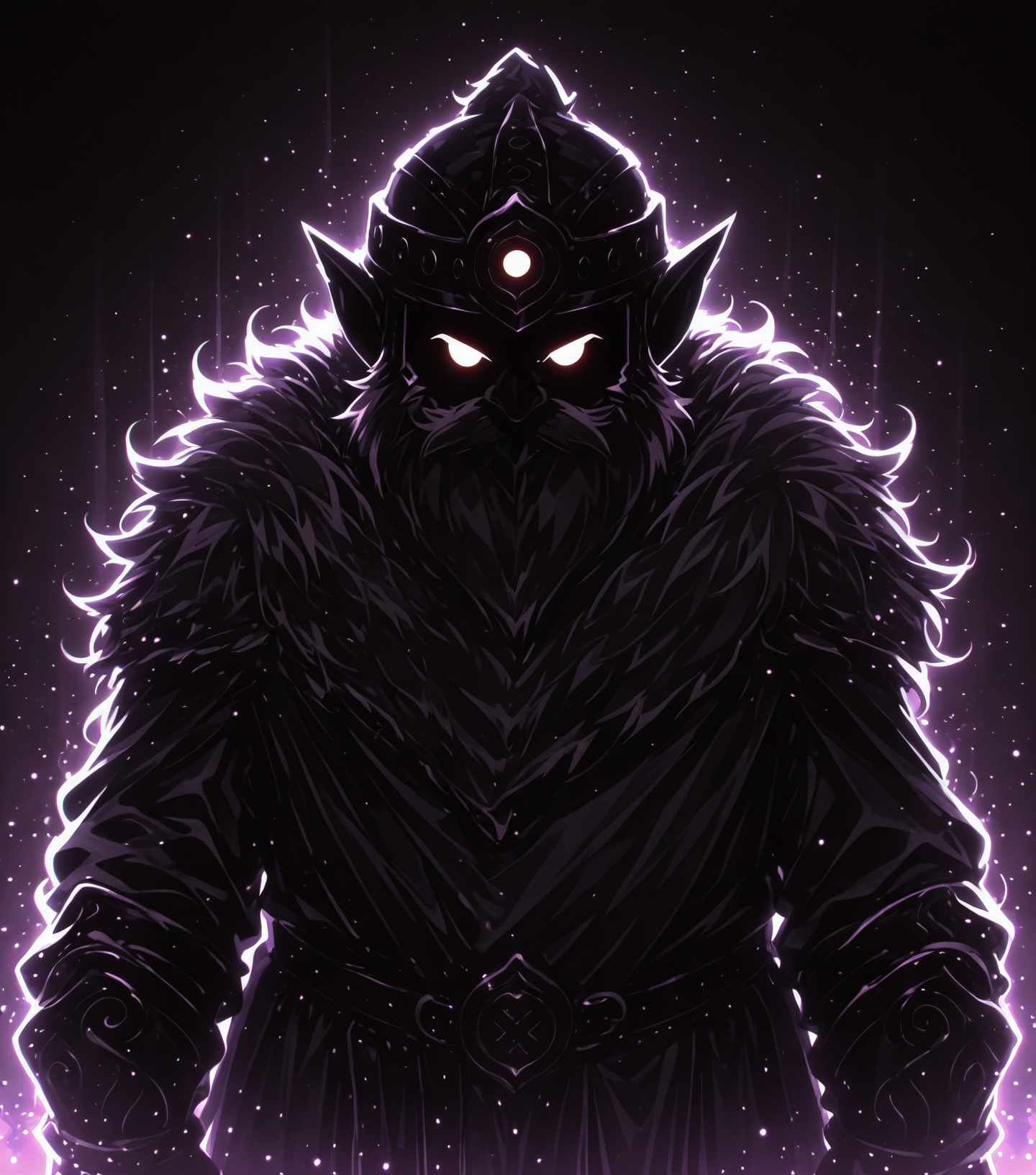 <lora:Shadows_v3_Buns:0.75> sh4d0wv3, black silhouette, solo,  dwarf, masterpiece, best quality, amazing quality