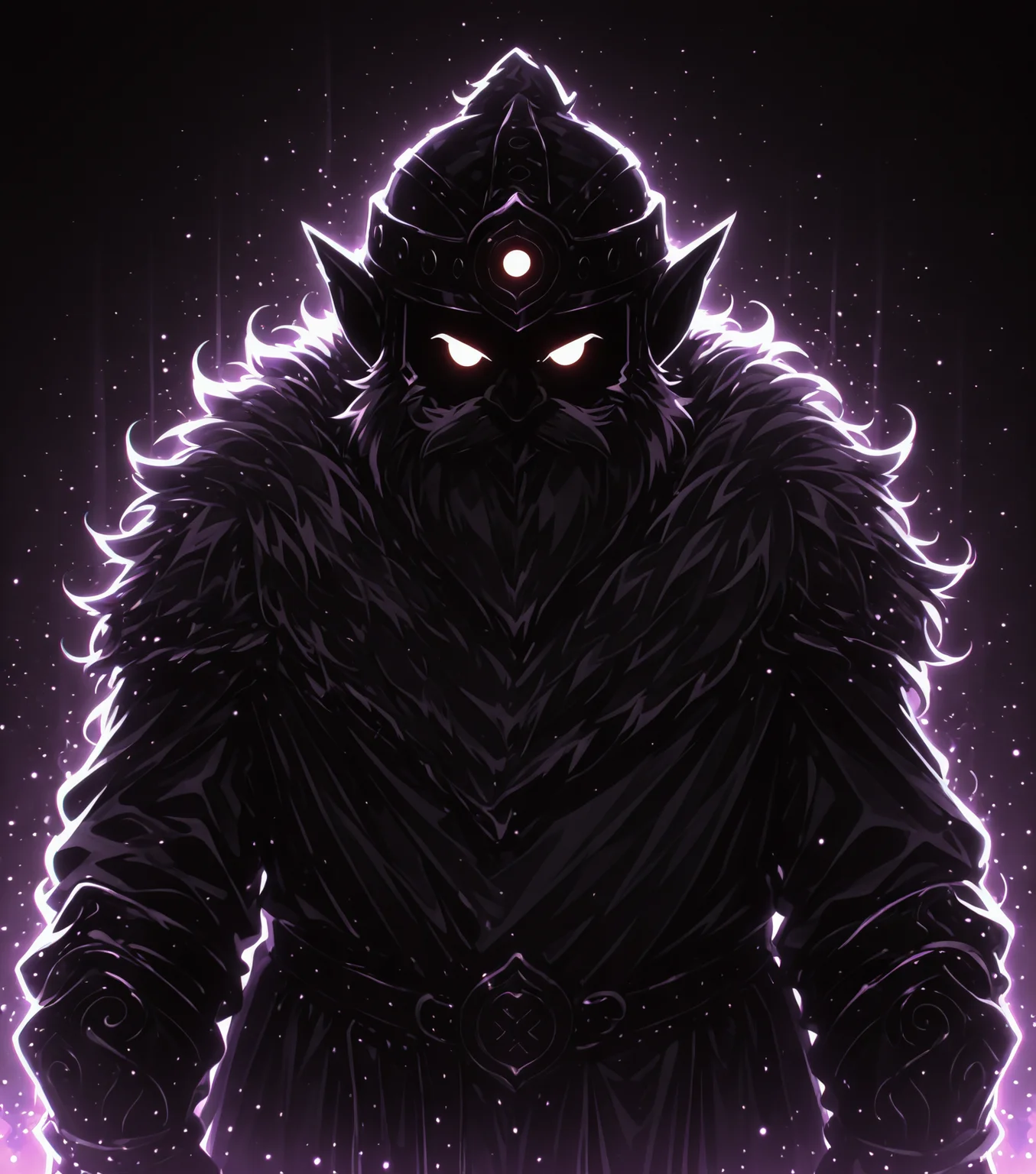 <lora:Shadows_v3_Buns:0.75> sh4d0wv3, black silhouette, solo,  dwarf, masterpiece, best quality, amazing quality