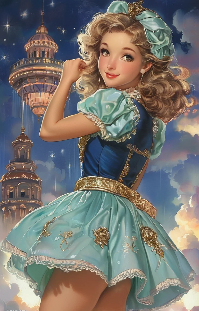 masterpiece,best quality,<lora:tbh210-sdxl:0.9>,illustration,style of Art Frahm, portrait of idolmaster cinderella girls,