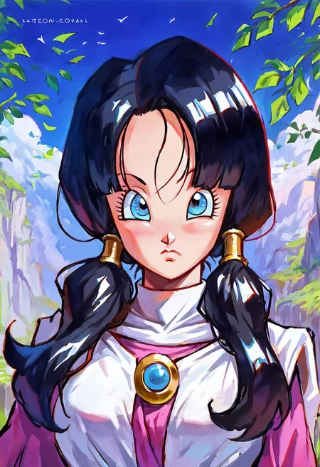 score_9_up, score_8_up, score_7_up, Score_6_up, Score_5_up, Score_4_up, source_anime, (masterpiece, perfectly detailed, detailed face, detailed eyes, beautiful eyes), (ultra HD quality details), 8K, extremely detailed, highres, Mevak_PS, videldbz, black hair, blue eyes,