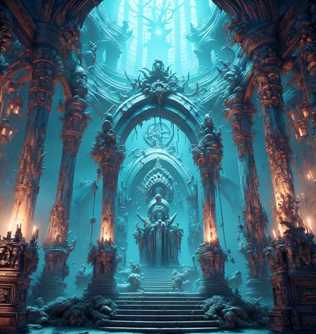 RAW photo, (masterpiece:1.3), subsurface scattering, heavy shadow, (high quality:1.4), (intricate, high detail:1.2), professional photography, HDR, High Dynamic Range, realistic, ultra realistic, photorealistic, high resolution, film photography, ambient lighting, atmospheric effects, <lora:detail_slider_v4:2>, OverallDetail, the interior of a dark and sinister gothic temple of an evil goddess, statues of monsters, <lora:TemplesAndChurches-10:1>, epiCPhoto