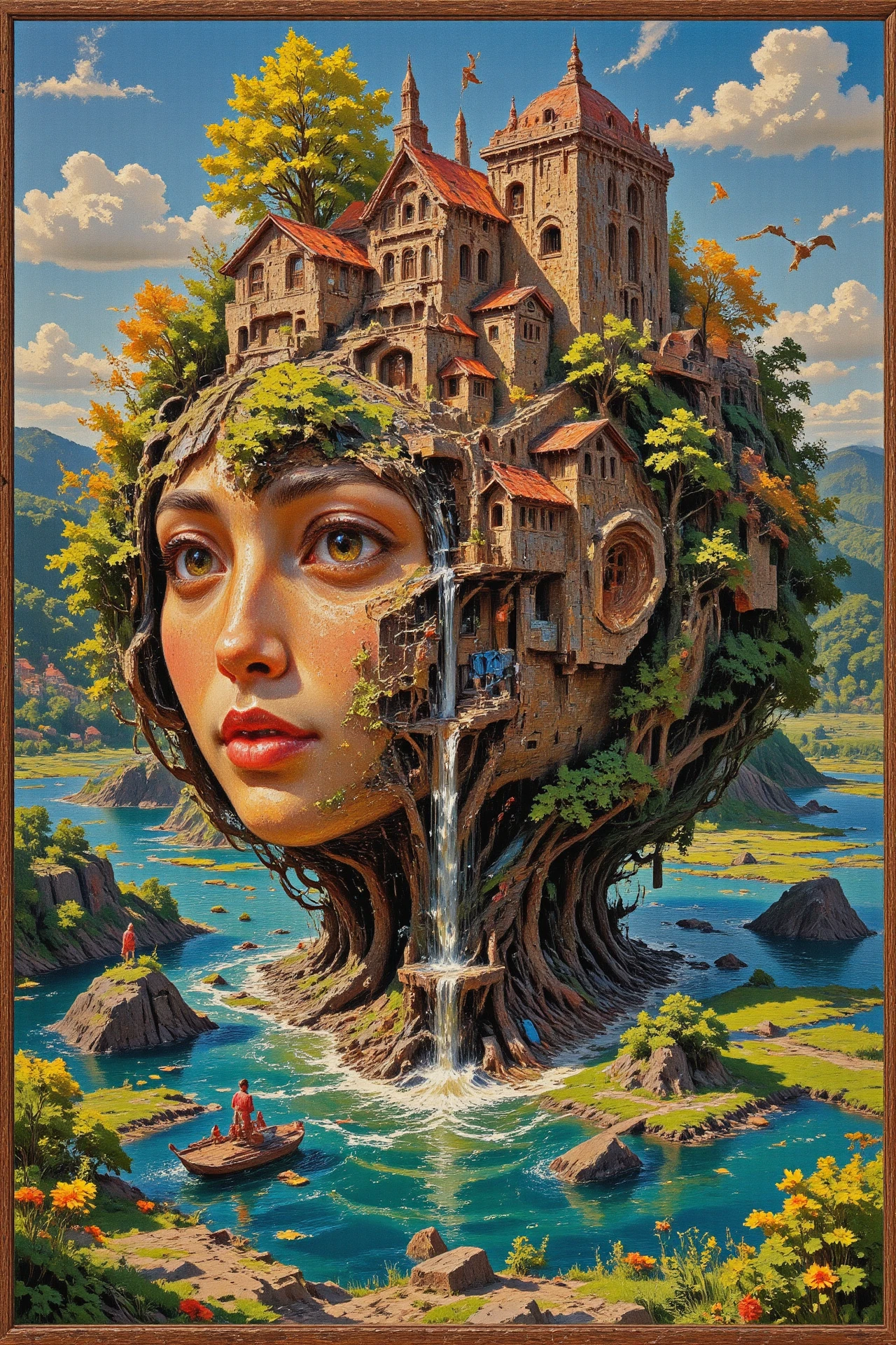 (floating city),  beautiful Guatemalan landscape,  day, pretty woman, intricate, very detailed, sharp, colorful, multilayer surrealistic paint,  <lora:Hand v2:1> <lora:Anti-Blur:1> <lora:Insane Detail Slider:0.5>   <lora:Flux.1_Turbo_Detailer:0.6> <lora:flux-photo-transparent_Alpha_1.0:0.8> <lora:flux.1_lora_flyway_Epic-detail_v2:0.6>,  <lora:Painterly01b_CE_FLUX_AIT:0.8> pntrlyCE_style,  <lora:VividlySurreal:1>