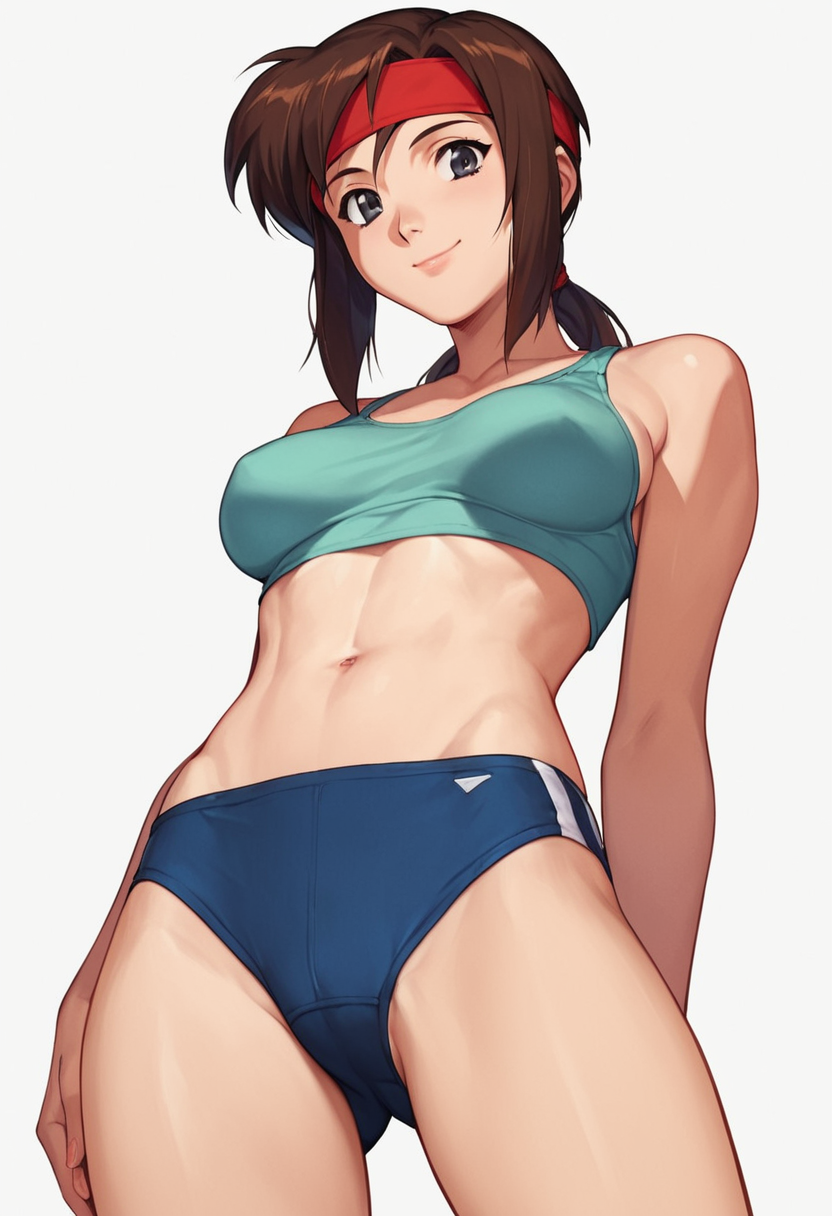 score_9, score_8_up, score_7_up, score_6_up, 1girl, solo,
Linna, brown hair, gray eyes, buruma, headband, smile,
detailed eyes, perfect face, perfect eyes, sexy, sexy girl, beautiful eyes, petite body, medium breasts, standing, posing, simple background, dynamic angle, <lora:Linna Yamazaki _ Bubblegum Crisis Tokyo 2040_epoch_10:1>
