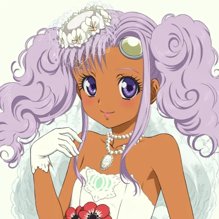 score_9, score_8_up, score_7_up, source_anime,
1girl,solo,
smile,blush,
tem,wem,twintails,purple eyes,purple hair,dark-skinned female,eyelashesã
hair ornament,bare shoulders,flower,white gloves,white dress,makeup,white flower,pearl necklace,
looking at view,
<lora:m1.0:1>