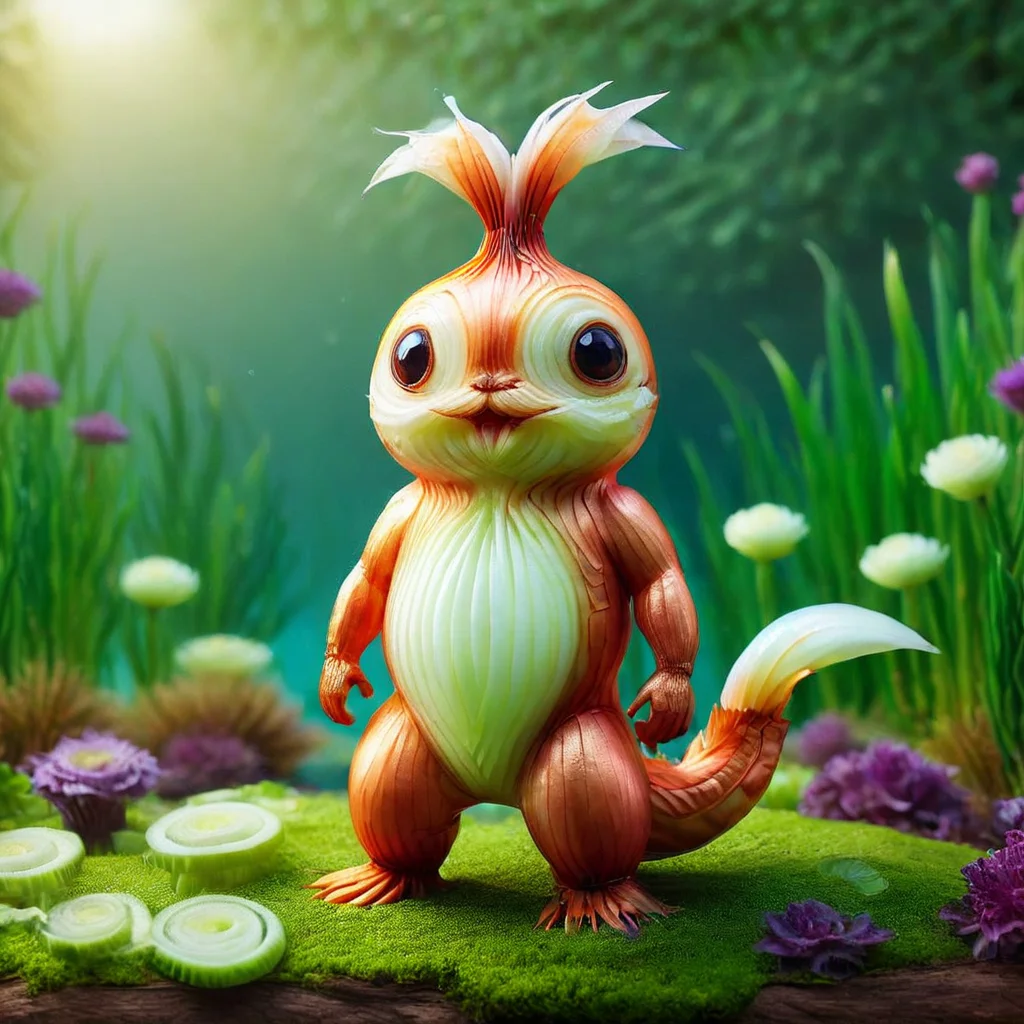 onionstyle<lora:onionstyle:1>, tiny aquatic ephemeral gritty anthropomorphic presence, padded appendages, bushy-tailed, metallic skin,