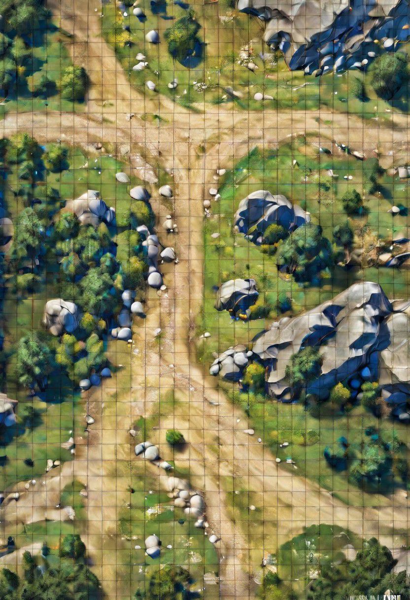 Table,Town, exterior,Trees ,Rocks,Objets