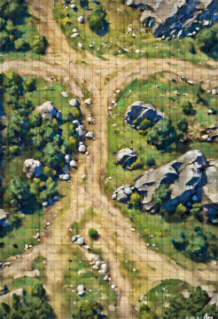 Table,Town, exterior,Trees ,Rocks,Objets