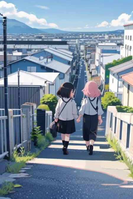2girls, town, scenery, tanashi,
<lora:LCM_LoRA_Weights_SD15:1>
<lora:BG_Enhance_LBW:0> <lora:Tanashi:.5>