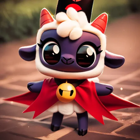 score_9, score_8_up, score_7_up, pikaole no humans animal focus, (cult of the lamb:1.05), fur, full body solo blurry background, cute rating_safe source_furry, (dynamic pose:0.5), pikaole, source_photorealistic