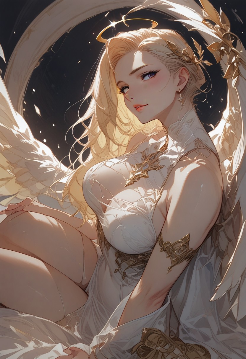score_9, score_8_up, score_7_up,   
1 angel,
looking at viewer, seductive gaze,
zmzq,Expressiveh