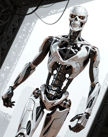 <lora:Rev_9_(Terminator)_(Illustrious)_(AD):1> Rev 9, endoskeleton, robot, 
((
exterior, science fiction,
dutch angle, dynamic action, male focus, solo, villain, solo, powerful, superiority, brushed titanium, 
)),
BREAK: very awe, aesthetically pleasing, masterpiece, best quality, amazing quality, very aesthetic, depth of field, absurd details, depth of field, atmospheric rendering, natural shading, soft shading, photographic realism, 8K 3D CGI render,
BREAK: lazympos, lazypos (3),